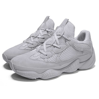 

IDIFU Mens Casual Hot Breathable Mesh Lace Up Sports Thick Sole Platform Sneakers Running Dad Shoes
