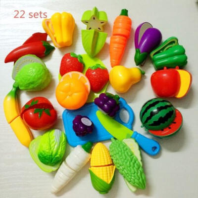 

Cut Food Fruits&Vegetables Mushrooms Pretend Play Children Toys for Kids UK