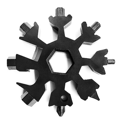 

18-in-1 Snowflakes Multi-Tool Stainless Steel Keychain Multi-Tool Combination Bottle Opener Incredible Tool