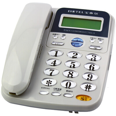 

BOTEL T121 fixed corded telephone base machine free battery speaker business business home with a rope machine board machine blue