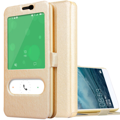 

MOONCASE Window View Design Slim Leather Side Flip Bracket Back Case Cover for Meizu M2 Note Meilan Note2