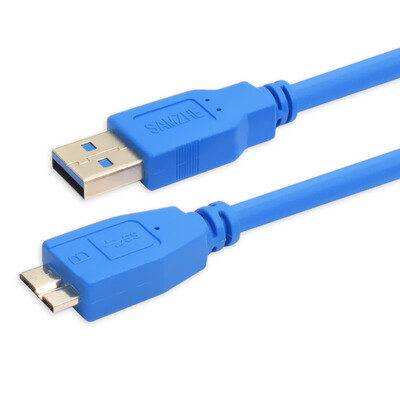 

Shanze (SAMZHE) UK-730 высокоскоростной USB3.0 мобильный жесткий диск данных кабель AM / Micro B телефон данные зарядный кабель синий 3 метра