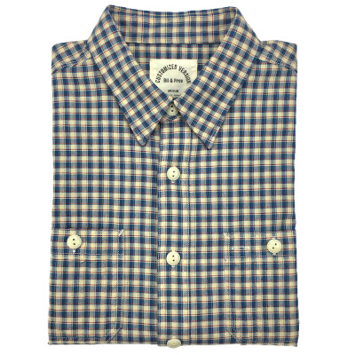 

BIIFREE Men's Clothing Casual Button-Down Shirts 100% COTTON Long Sleeve Plaid shirt