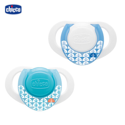 

Chicco blue peach heart bionic silicone pacifier 0-6M two loaded