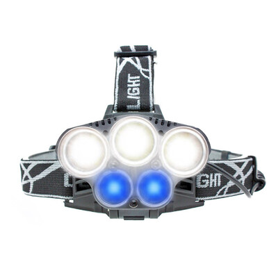 

BRELONG LED Headlamps 5LEDs White Blue Light with USB Cable