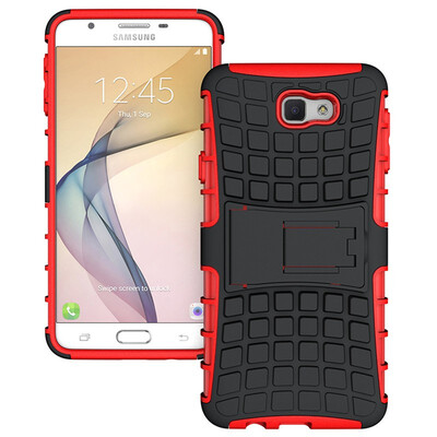 

Fivice Samsung J7 Prime Case TPU anti-fall tire pattern back clip bracket phone case