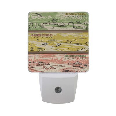 

ALAZA LED Night Light With Smart Dusk To Dawn SensorDinosaur Cute Illustrration Plug In Night Light