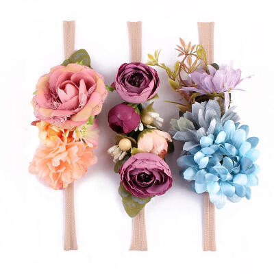 

3PCS Cute Baby Girls Toddler Lace Flower Hair Headwear Headband Accessories US