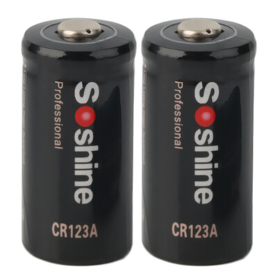 

2pcs CR123A 3.0V 1600mAh Primary Battery for Tactical flashlight for Soshine