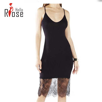 

2016 Europe and America sexy lace stitching vest dress