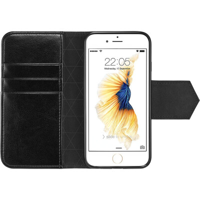 

Billion color (ESR) Apple iPhone6s Plus / 6 Plus mobile phone case / case flip cover business leather case Rui Ya Jue series leather buckle - black ink