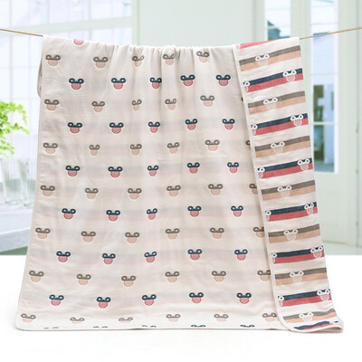 

80 Cotton Knitted Gauze Jacquard Children Covered by Super Soft&Cute Square Baby Children Quilt Towel