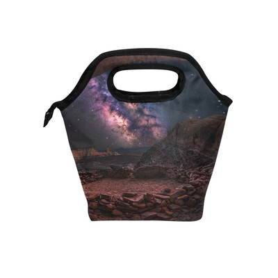 

Lunch Bag Mystery Hole Tote Travel Picnic Insulated Handbags Portable Zipper Lunch Bag Box