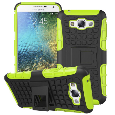 

Fivice Samsung E7 Case TPU anti-fall tire pattern back clip bracket phone case