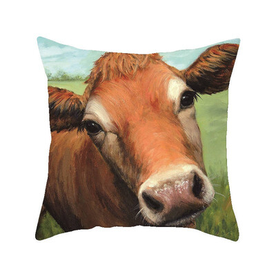 

45cm45cm Super clear Farm wind cow pattern super soft throw pillow covers couch cushion covers decorative pillows