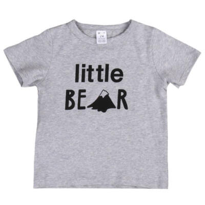 

Toddler Baby Kids Boys Family Matching Set Bear T-shirt Tops Outfits UK Stock