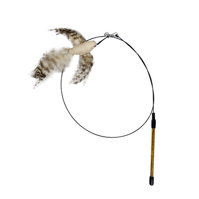 

Tian Tian cat lengthened steel wire rod to make a cat stick - bird