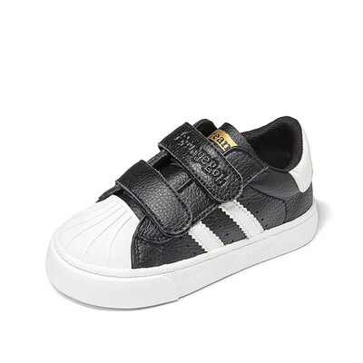 

chunchuntu 2018 Winter Baby Girl Fashion Sport Shoe Children Pu Leather Trainer Boy Brand Casual Sneaker Black 3699