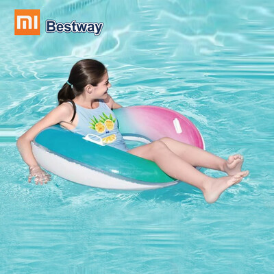 

Xiaomi Water Play Swimming Ring Float Mat Equipment Summer Sport Inflatable 90KG Load Bestway Pool Float Handle Air Mat Kid Pool T