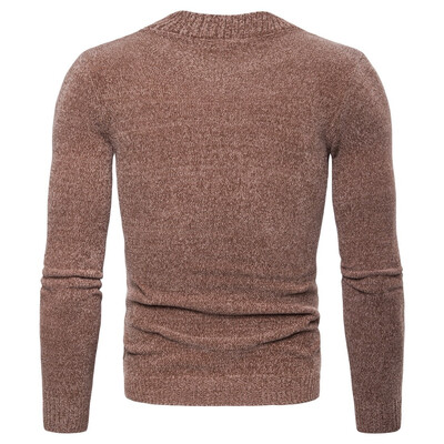 

AOWOFS new solid color round neck knit bottoming shirt foreign trade pullover sweater sweater YM001