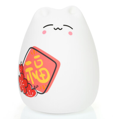 

Lucky Cat Night Light Silicone Tapping Light Cute Desk Light Rechargeable Light Bedside Lamp