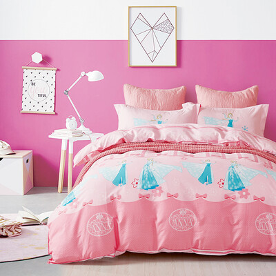 

Disneys home textile three-piece 12-meter ice romance Aisha Princess active printing&dyeing pink
