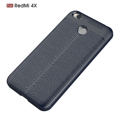 

Fivice Xiaomi Redmi 4X case Luxury leather TPU silicone anti-fall soft shell phone case