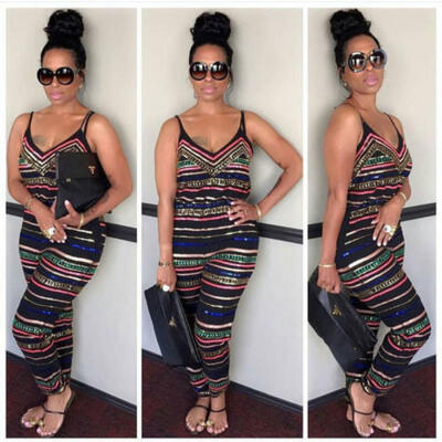 

UK Seller Womens Fashion Evening Party Playsuit Ladies Romper Long Jumpsuit 02