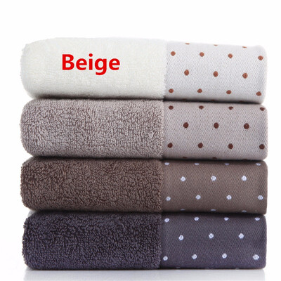 

34x72cm 100 Cotton Absorbent Dot Pattern Solid Color Soft Comfortable Men Women Bathroom Travel Hand Face Towel