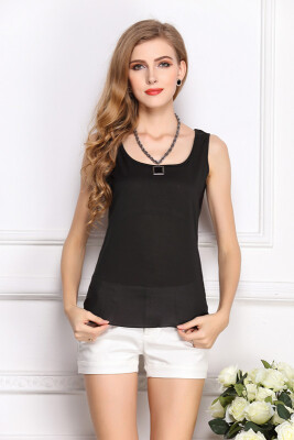 

Chiffon Summer Women Blouses Sling O-neck Loose Big Size Vest Blouse