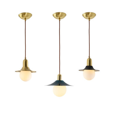 

Baycheer HL478987 Bare Bulb Ceiling Pendant Fixture with Shallow Flared ShadeBlue in Big Size