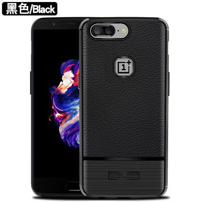 

Fivice Oneplus5 case luxury silicone anti-fall lychee phone case