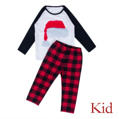 

UK Family Matching Christmas Sleepwear Women Men Kids Xmas Nightwear Pajamas Set