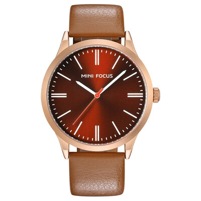 

BOFUTE Male Watches Business Watch Concise Japanese Quartz Movement Waterproof Genuine Leather Strap 0058G