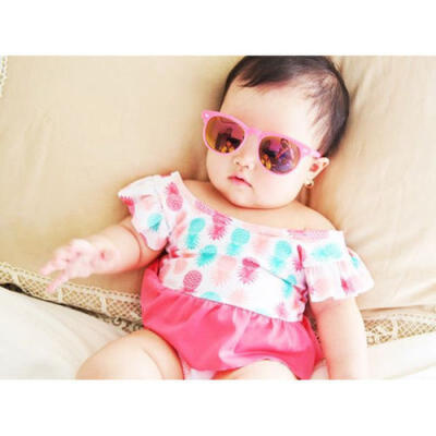 

Newborn Kid Baby Girl Pineapple Romper Swimsuit Beachwear Dress Jumpsuit Clothes