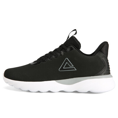 

PEAK mens shoes autumn&winter new light&easy to wear running shoes comfortable casual shoes DH840551 black big white 41 yards