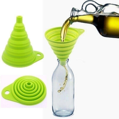 

Candy Color Domestic Food-grade Silicone Foldable Funnel Telescopic Hopper Kitchen Accessories