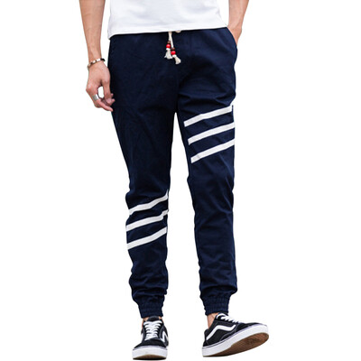

(MSEK) XK3170 men's sports nine pants Korean version of Slim fashion personality nine points pants tide black M