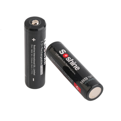 

2Pcs 18650 1800mAh Protected Li-ion Rechargeable Battery + Case for Soshine