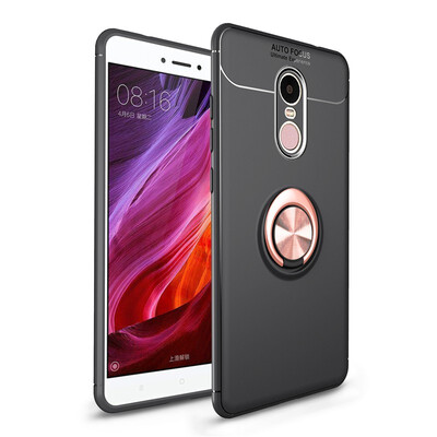 

Fivice Xiaomi Redmi note 4X case TPU metal ring shell magnetic bracket soft shell