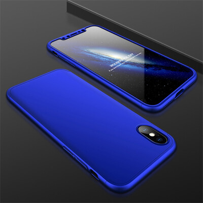 

Goowiiz Phone Case For Iphone XXsXs MaxXR Fashion Color collision 360 Degree Coverage PC Full Protection