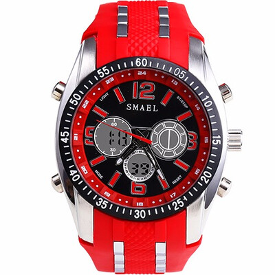 

Watch Sport Mens Wristwatch LED Digital Clock Waterproof Dual Time Wristwatch Military Watch 1617 Mens Watches Military