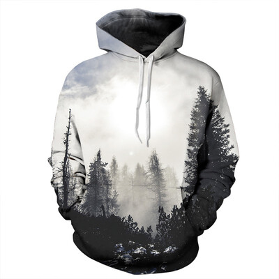 

QYDM0108Mens Hoodie 3D Printed Women Pullover Sweater