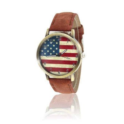 

Fashion Watch Flag of the United States Belt canvas men&women Wrist Watch