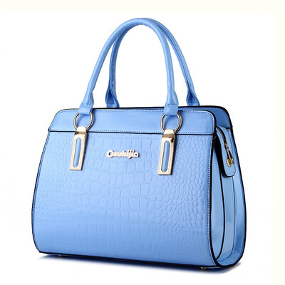 

Bag lady 2019 new style bright patent leather stone pattern fashionable European style&elegant one-shoulder model handbag