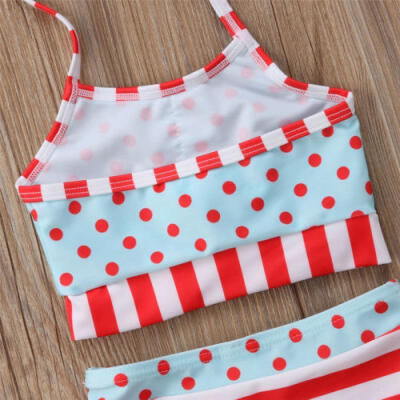 

Lovely Kid Baby Girls Polka Dot Bikini Swimwear Swimsuit Bathing Suit Beachwear