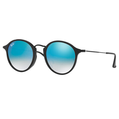 

Ray-Ban Ray Ban Sunglasses Round Series Men's and Women's Glasses Black Frame Blue Gradient Film Lens Sunglasses RB2447F 901 / 4O 49mm