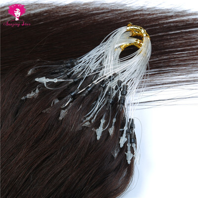 

Amazing Star Brazilian Virgin Hair Straight Micro Loop Hair Extensions Good Quality Human Hair Weave Cheap Price 18 Inches
