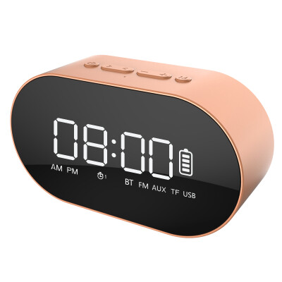 

Lan Yue LEnRuE P1 Bluetooth Speaker Computer Audio Subwoofer Card Wireless Speaker Outdoor Portable Mini Clock Alarm Sound Local Gold