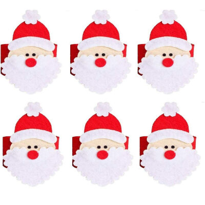 

UpperX 8pcs Christmas Napkin Rings Napkin Holder Party Banquet Dinner Table Decor